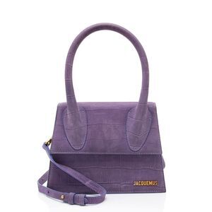 Jacquemus Croc Embossed Nubuck Le Chiquito Moyen Large Bag